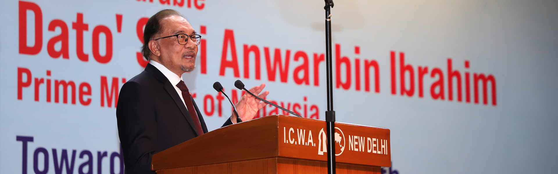 The Honourable Dato' Seri Anwar bin Ibrahim, Prime Minister of Malaysia delivered the 50th Sapru House Lecture on ‘Towards a Rising Global South: Leveraging on Malaysia-India Ties’ at Indian Council of World Affairs, New Delhi, 20 August 2024